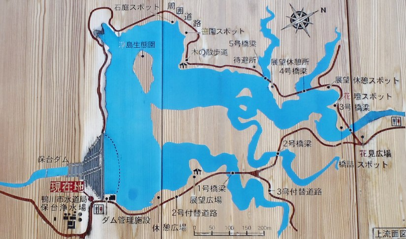 保台ダム貯水池平面図