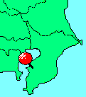 矢那川ダム位置図